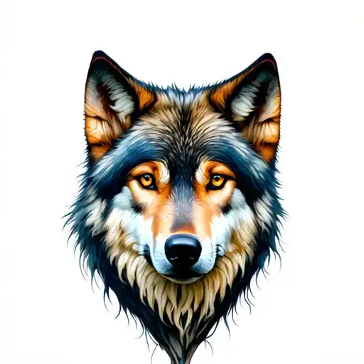 Lonely Wolf Among Hienas