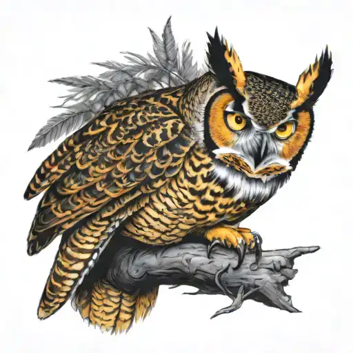 Great Horned Owl Perched