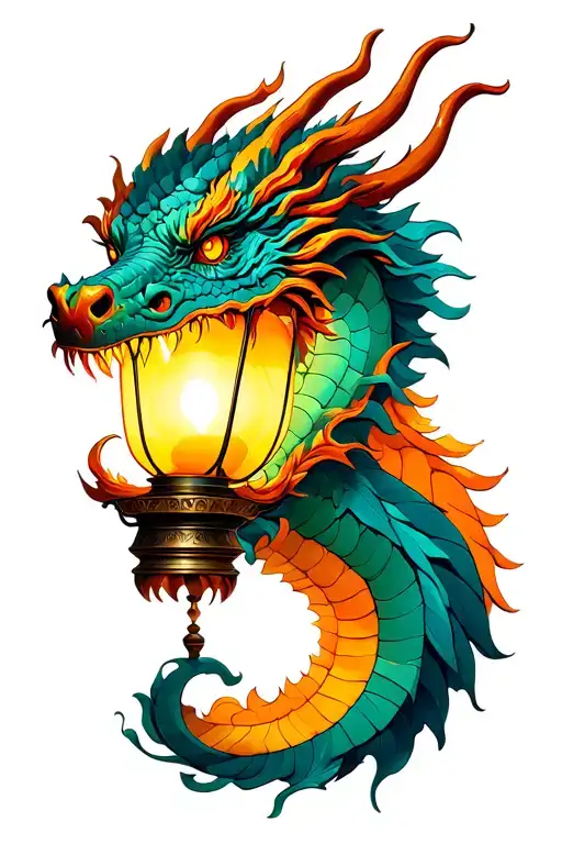 Half Dragon Face Lantern