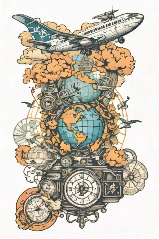Travel Tattoo With The World