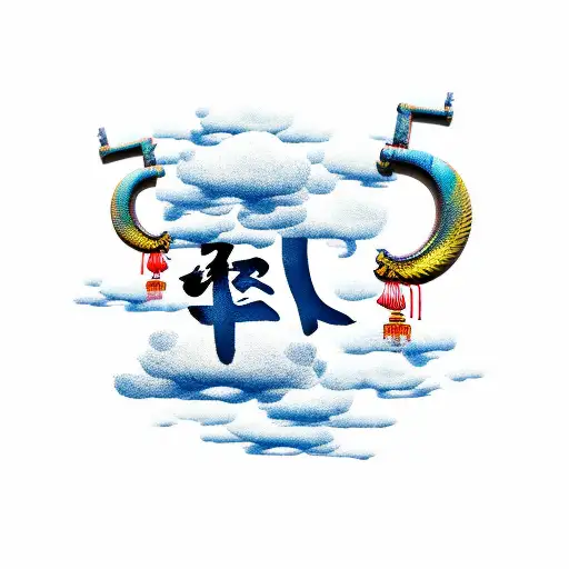 Clouds With Chinese Letters