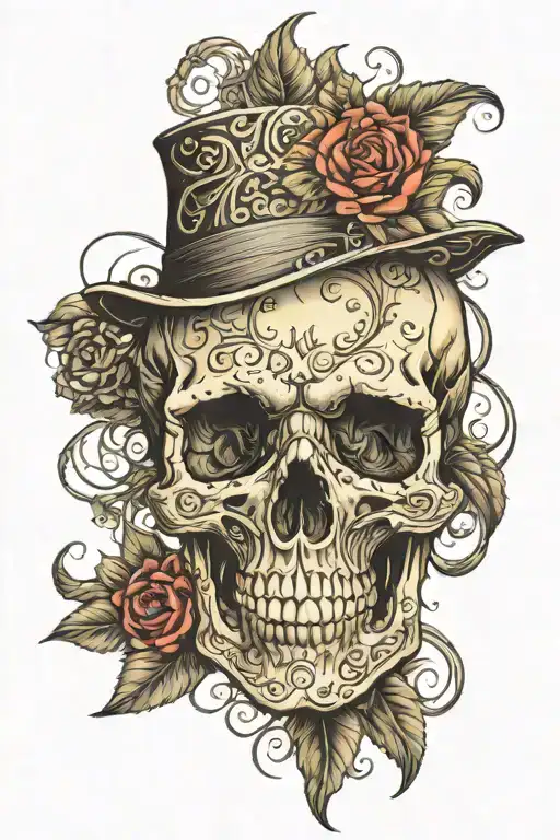 Only Skull From The Front