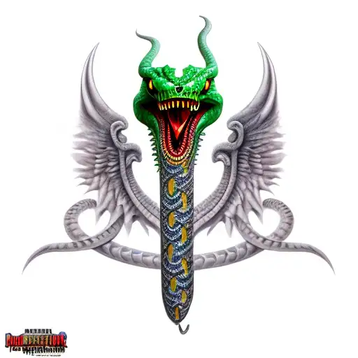Mythological Dagger With Serpent Fang Hilt