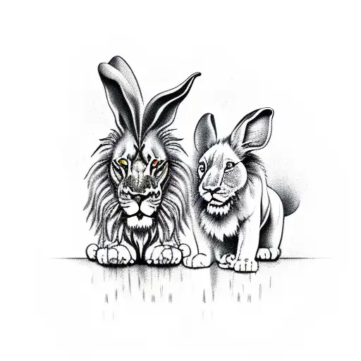Lion And Rabbit Fire