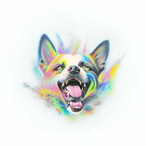 Big Watterfall And Dog