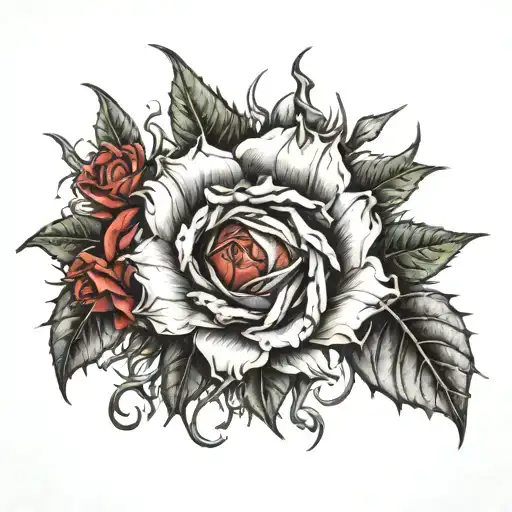 5150 Surrounded With Rose Thorns Intertwined