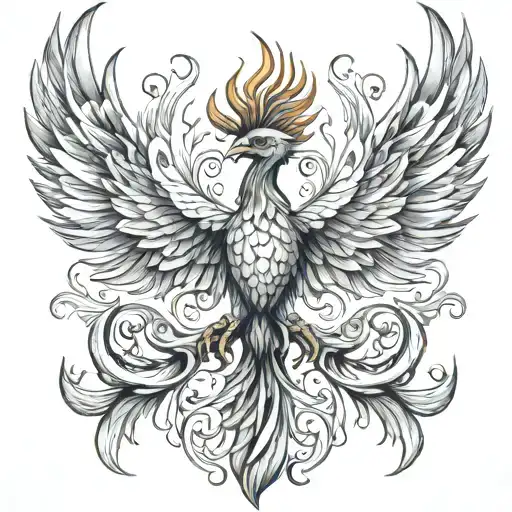 Phoenix Rising From Flames