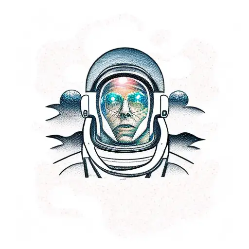 Astronaut Looking At The Sunset