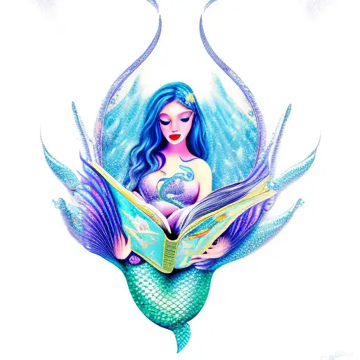 Mermaid Reading Fairytales And Magic