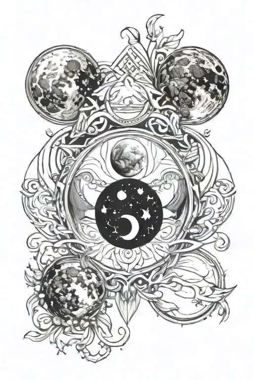 Moon Phases Intertwined