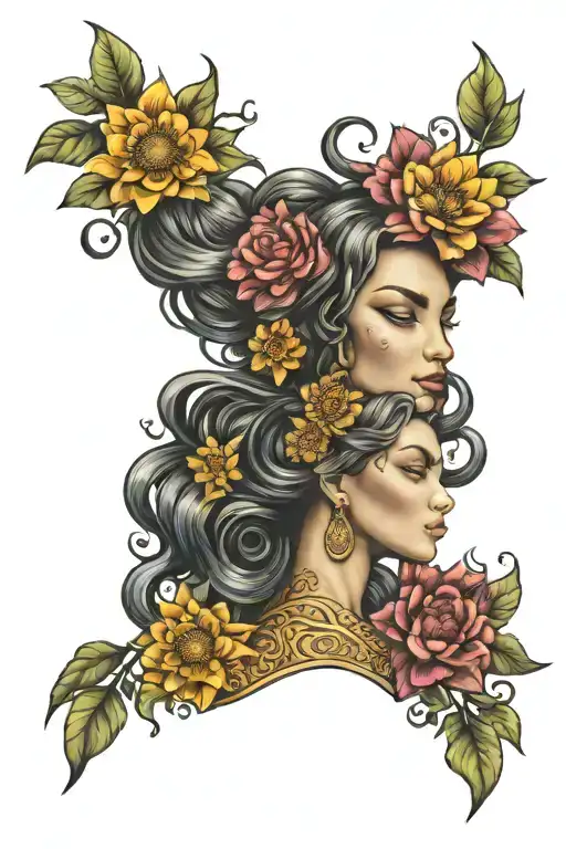 Sun Goddess Flowers Hair