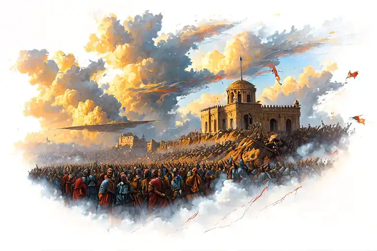 Storms Above War Torn Greek And Roman Battlefield