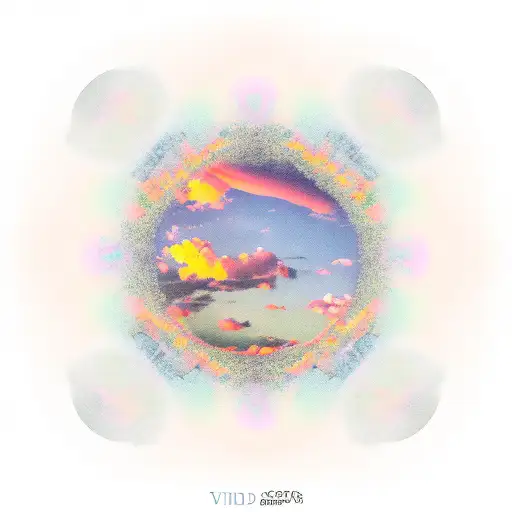 Pink Orange Clouds Inside The Circle