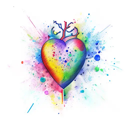 Heart Watercolor Pride