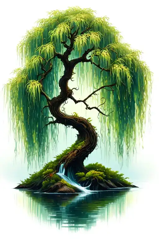 Weeping Willow Flowing