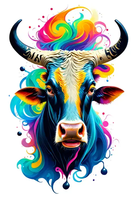 Psychadelic Bull Head