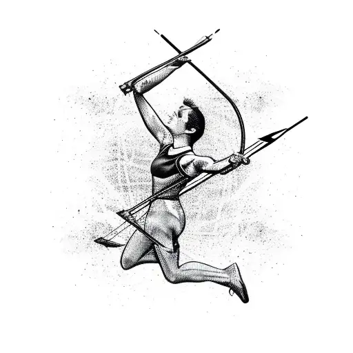 Bow And Arrow With Forest Background