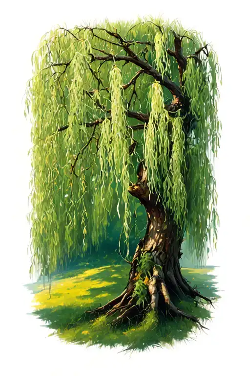 Weeping Willow Branches Less Dense