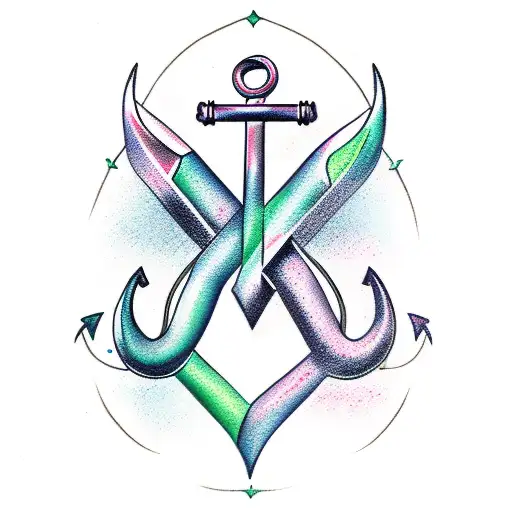 One Anchor And One Trident