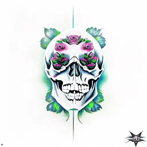 Skull Roses And Crow