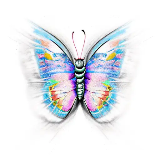 Butterfly With The Word Blakc