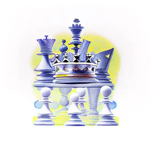 King On Chess Board