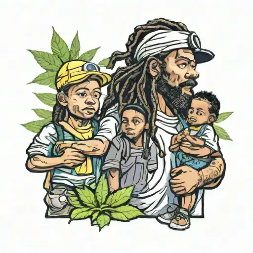 Dominican Construction Worker With Dread Locks Marijuana Father And Kids