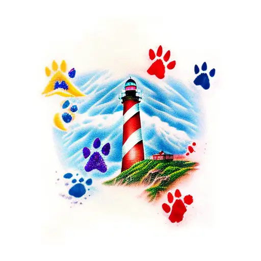 Lighthouse Pawprints