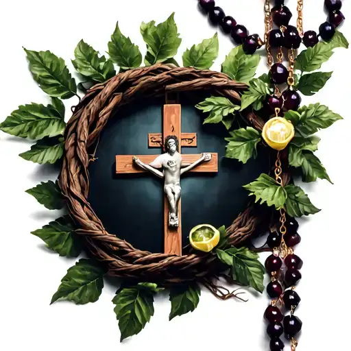 Rosary Wrapped With Family Tree