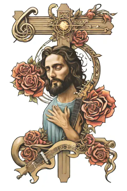 Music And Jesus Cross