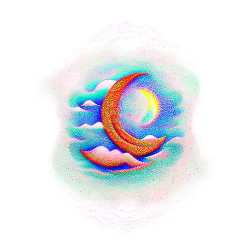 Waves Half Moon Semicolon