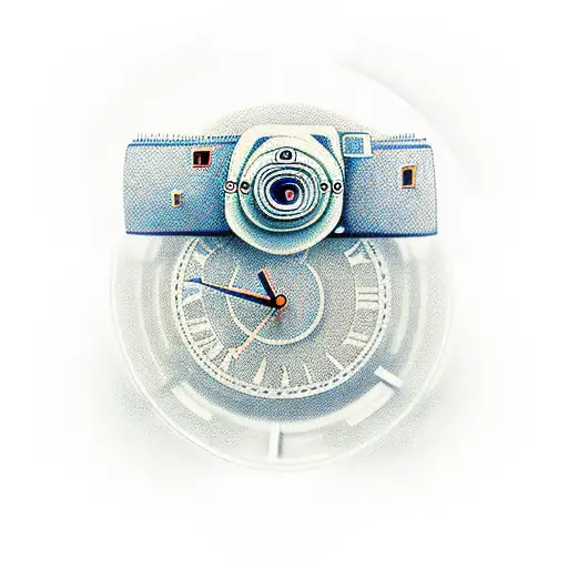 Camera With Broken Clock As Lens