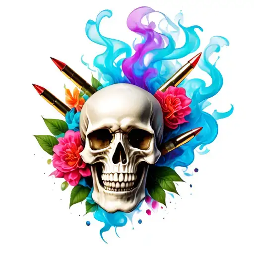 Skull And Orcid And Bullets And Smoke