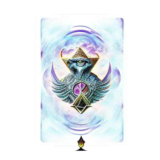 Lord Of Mysteries Tarot Card Purple Brush Stroke Style