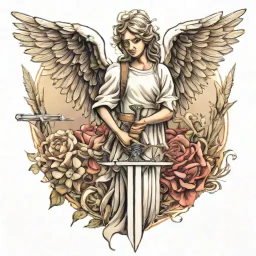 Angel Holding A Sword