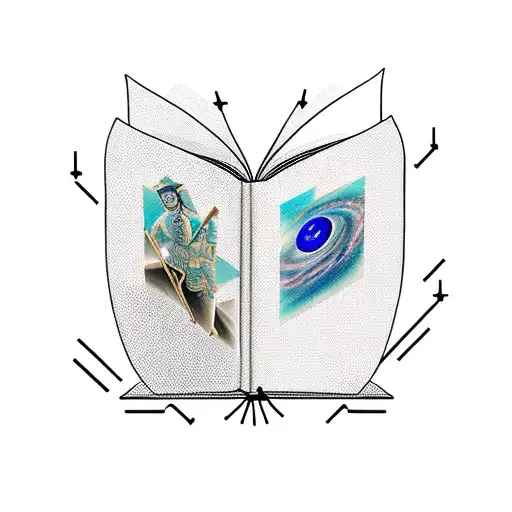 Man Sitting On Open Book And Seeing The Universe