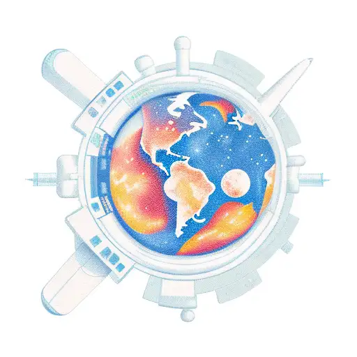 Astronaut Holding Earth While In Outer Space