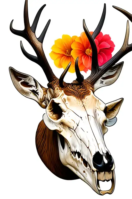 Deer Skull With Antlers