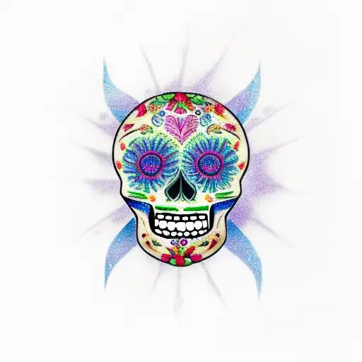 Sugar Skull With Fish