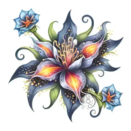 Galaxy Filled Flower