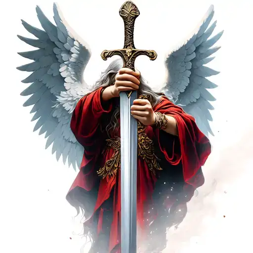 Angel Holding A Sword