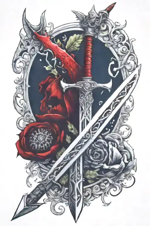 Faerie Inspired Blood Stained Sword