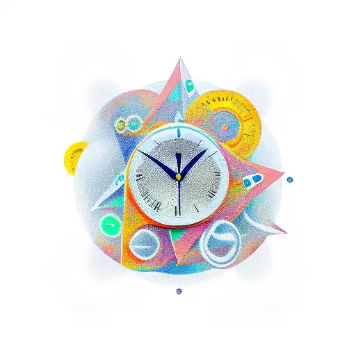 Clock Space Number Hourglass