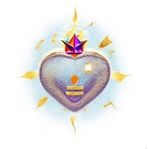 Melting Gold Crown With Heart