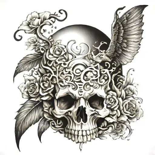 Half Heaven Half Hell Back Piece