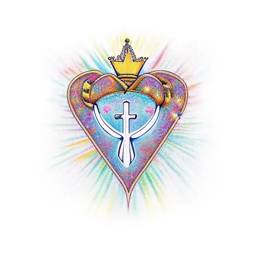 Milagro Style Heart With Melting Crown