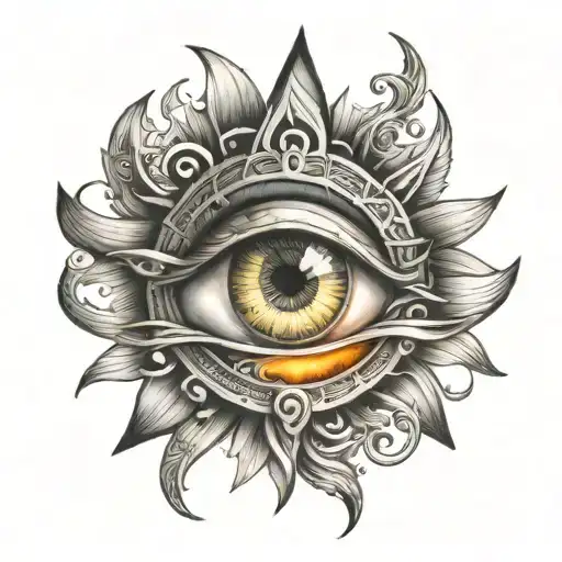 All Seeing Eye In A Sun