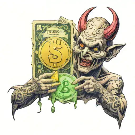 Devilish Creature Counting Money