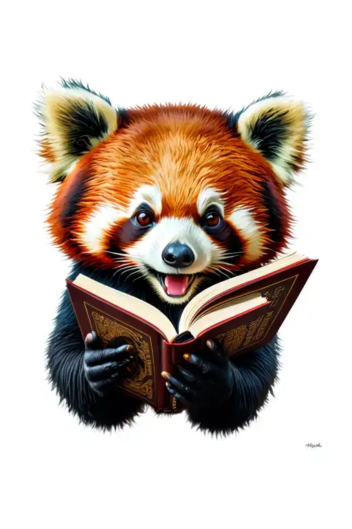 Red Panda Reading Ferinhieght 451 Ray Bradbury
