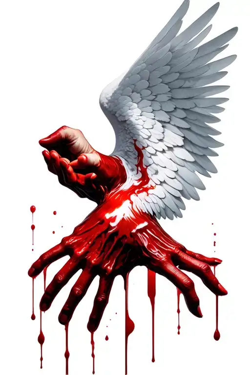 Fallen Angel Blood Hands